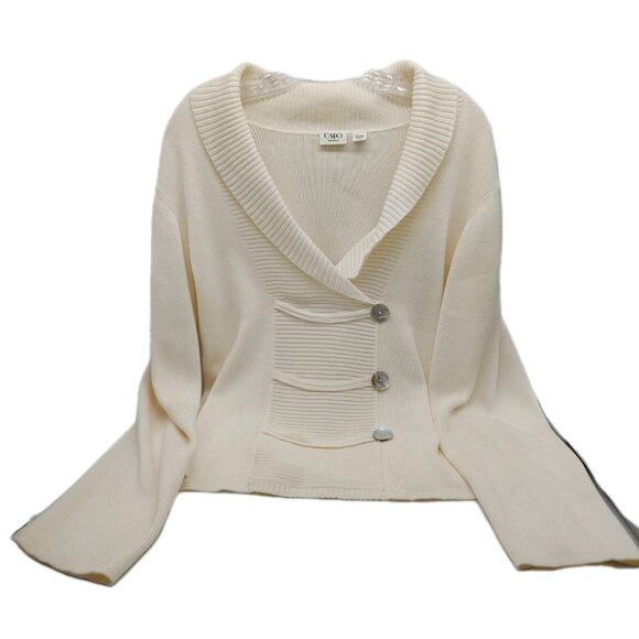 Cato Womans White Cardigan Size 18 / 20 Buttons Front Sweater Cream Length 24" - Picture 1 of 10